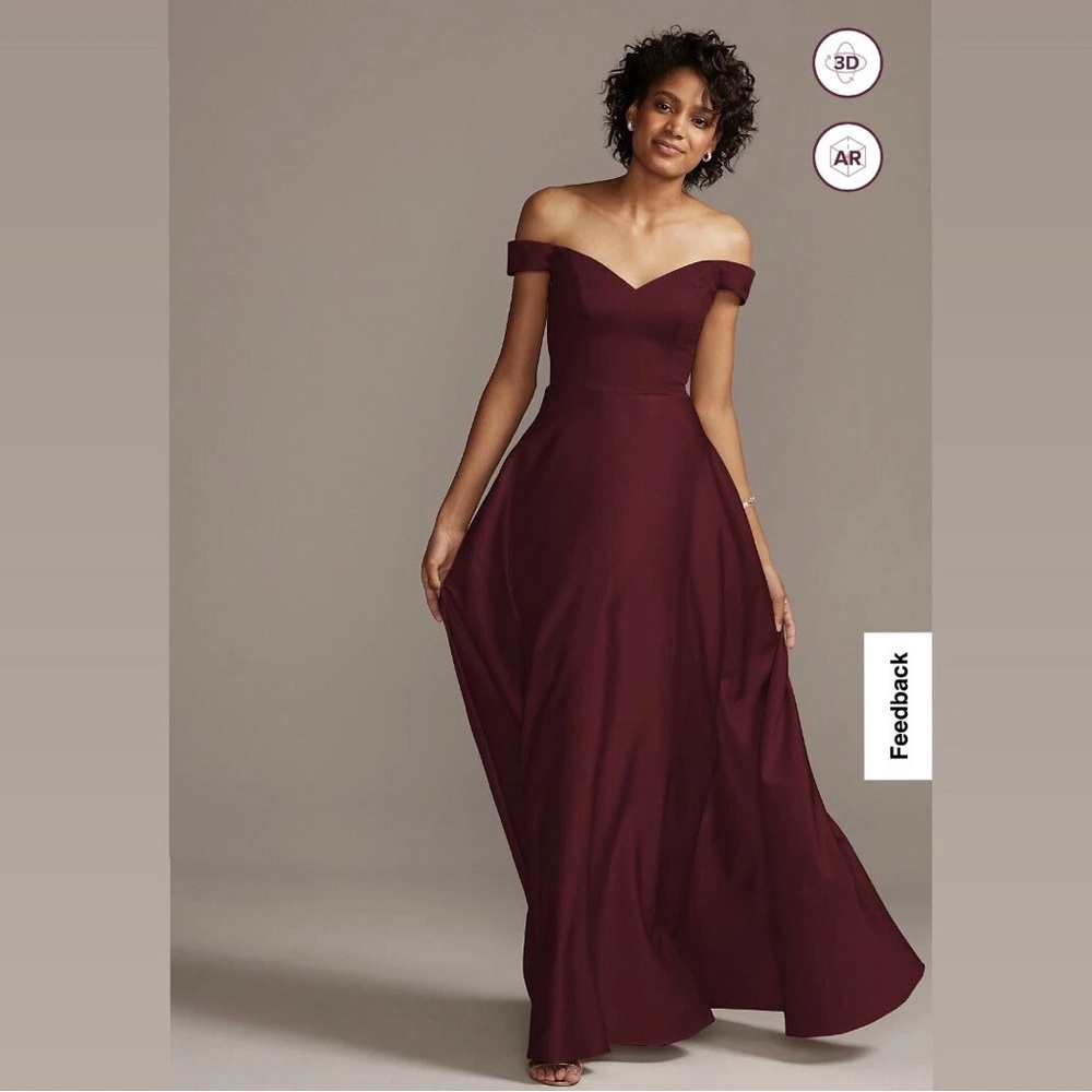 Davids Bridal | Bridesmaid Off The Shoulder Long Dress| Size 8